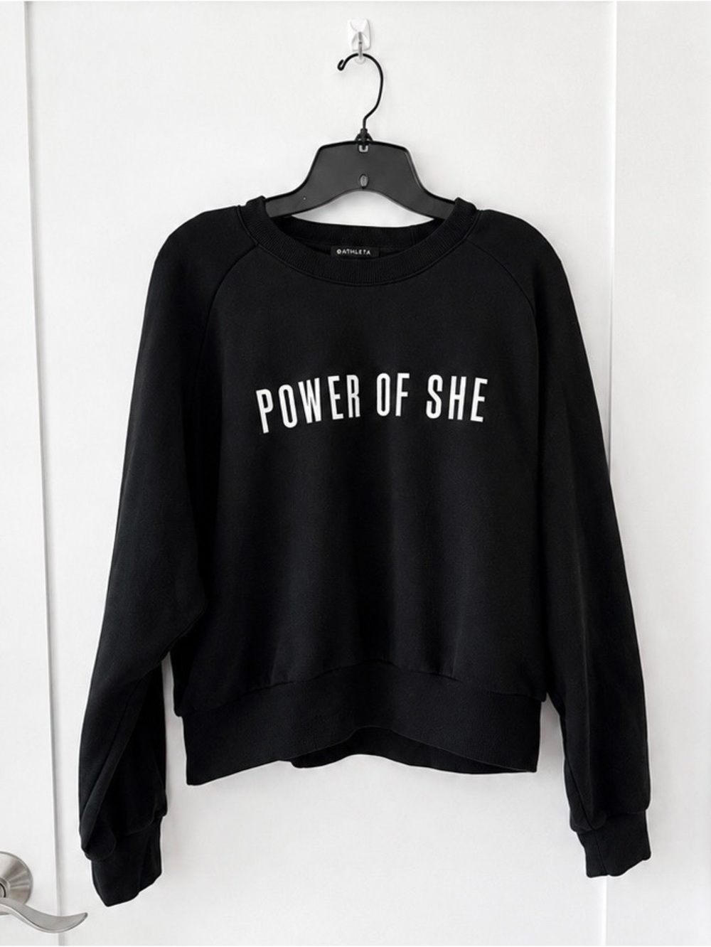 Athleta “Power of She” Black Graphic Sweatshirt Women’s Medium
